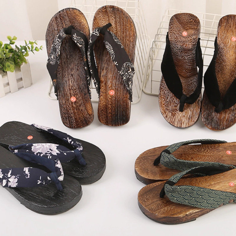 Geta Wooden Sandal - Anime Ninja Letnie Klapki Chodaki Męskie