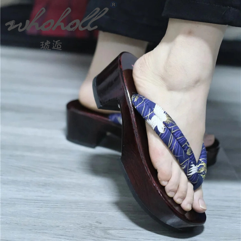 Geta Wooden Sandal - Japońskie drewniane letnie damskie kapcie domowe