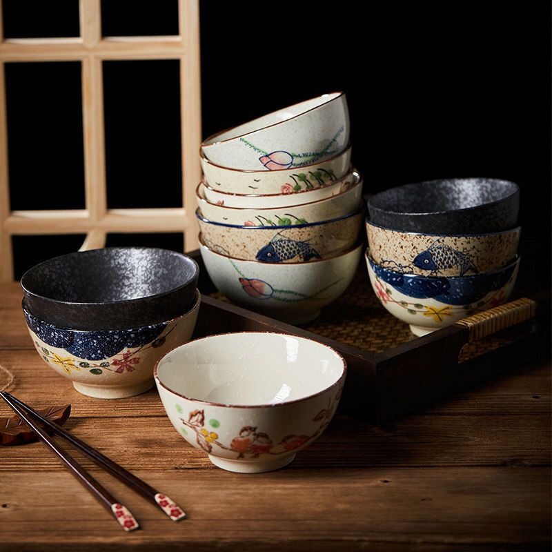 Japanese Pottery - 5-calowa ceramiczna miska na ryż w
