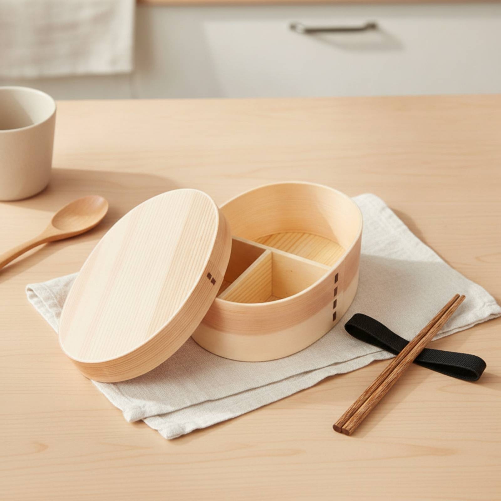Drewniany pojemnik na lunch w  – Bento Box recenzja i cena